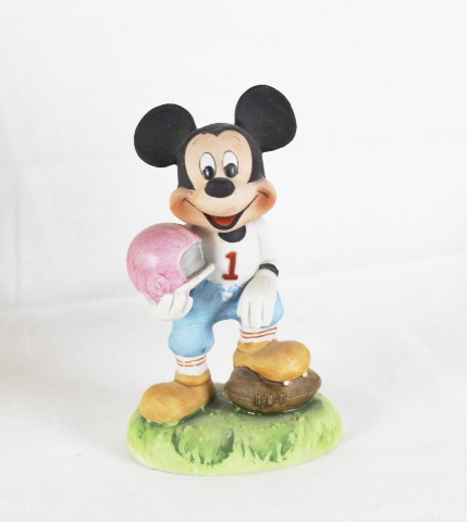 Lenox "Christmas w/ Mickey" Sculpture & Two Vintage Mickey's