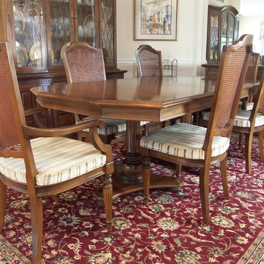 Ethan Allen Dining Table and Six Chairs