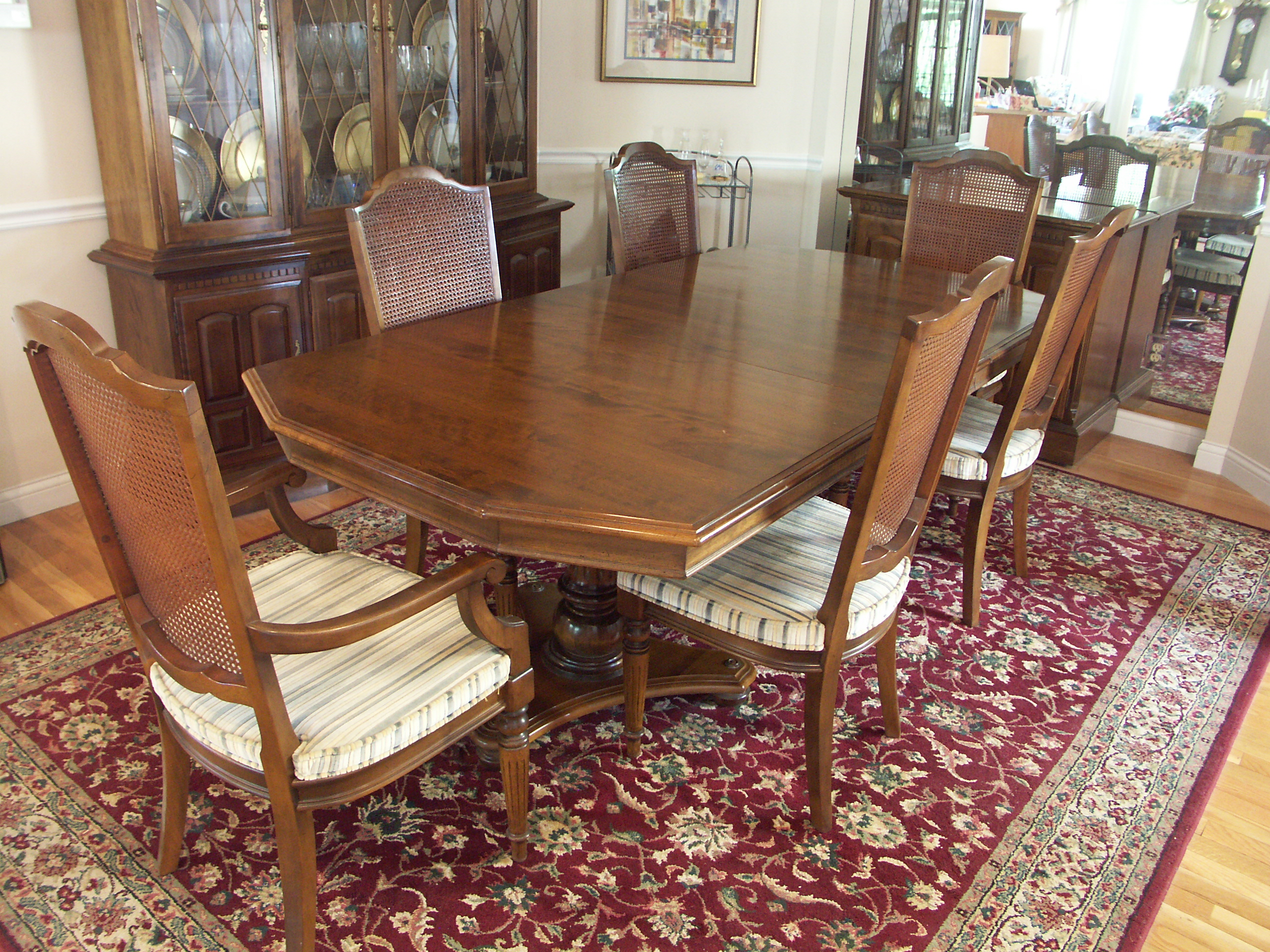 Ethan Allen Dining Table and Six Chairs