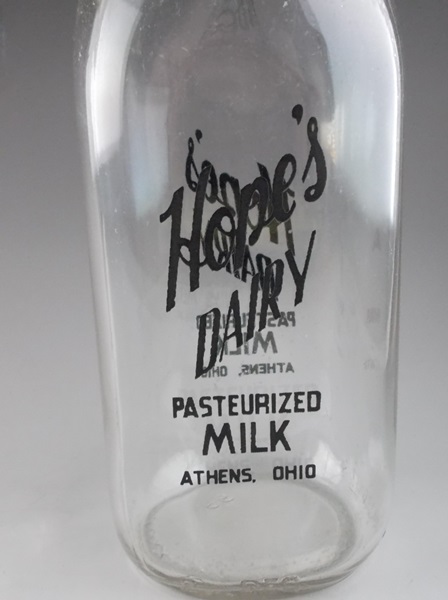 Vintage Hope Dairy Bottle with Paper Lid