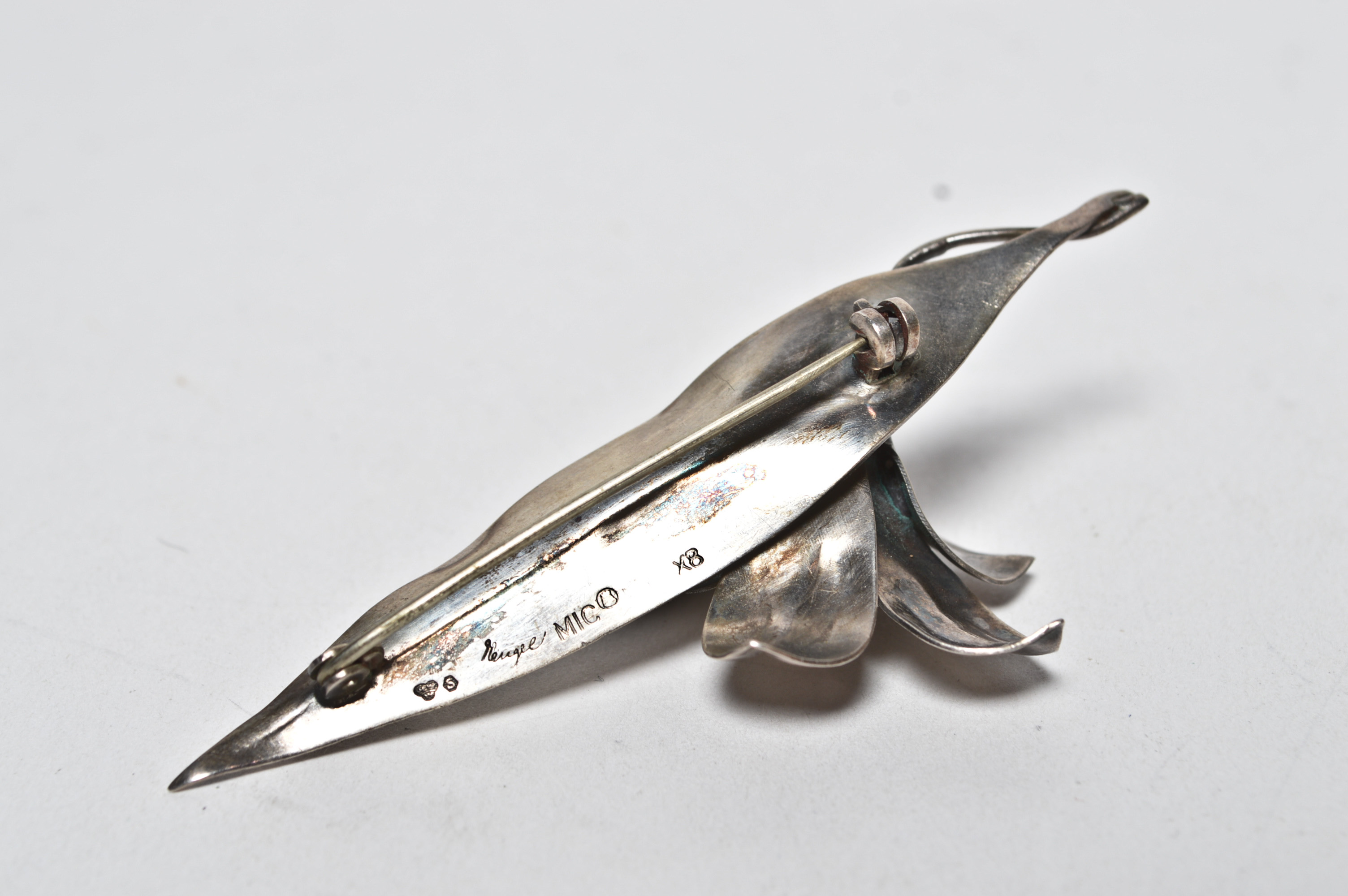 Vintage Sterling Silver Floral Brooches 