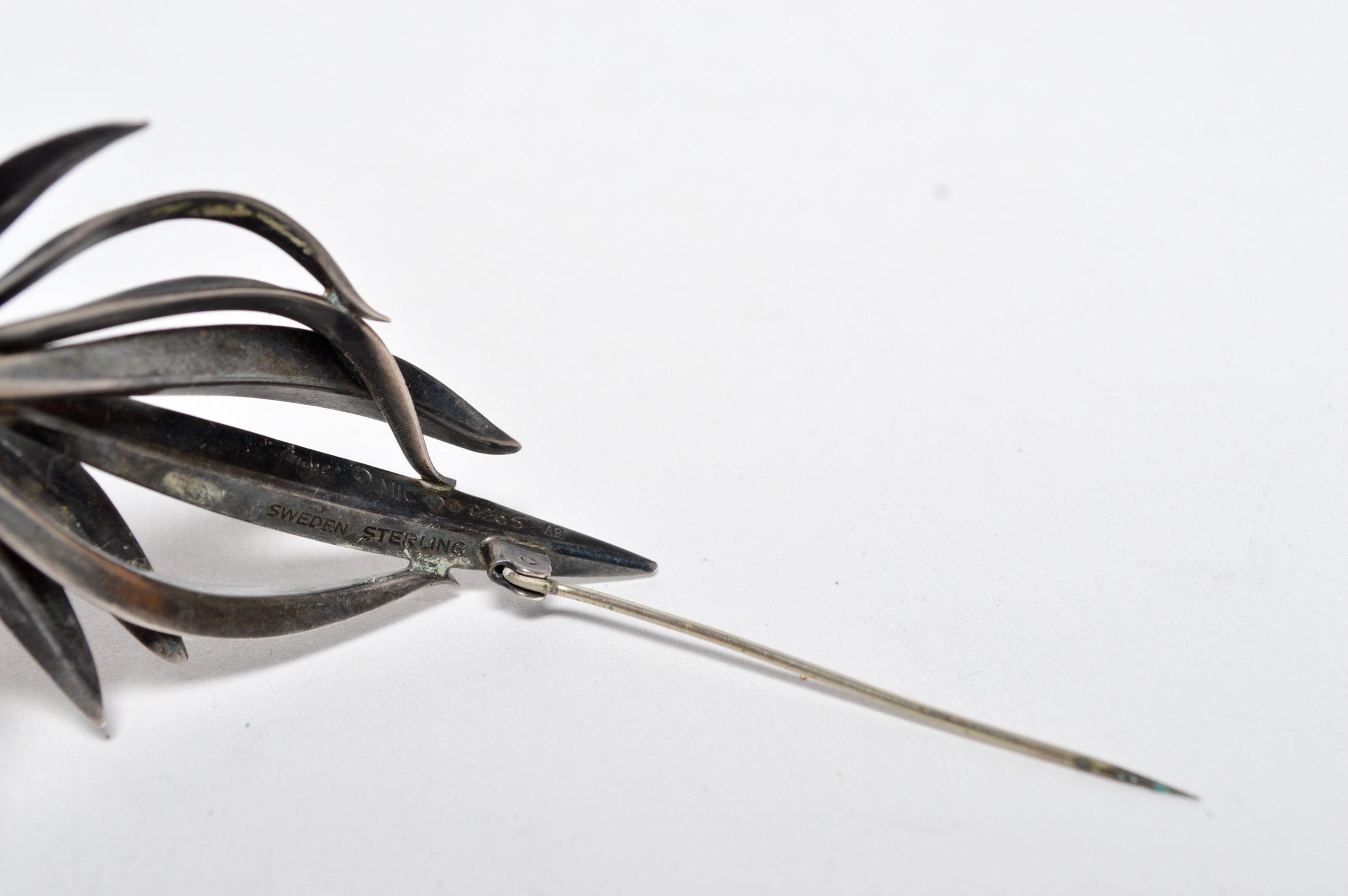 Vintage Sterling Silver Floral Brooches 