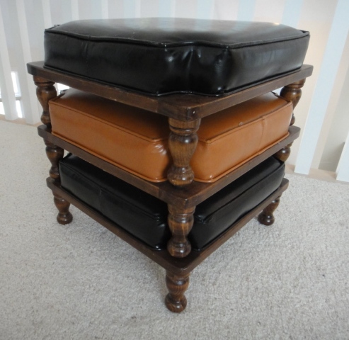 Mid-Century Ethan Allen Stackable Foot Stools
