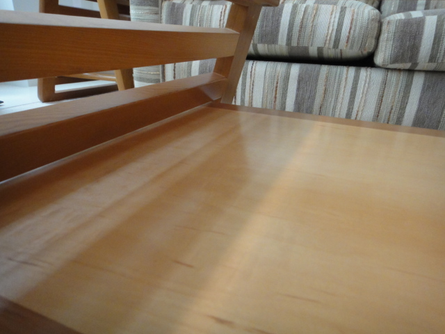 Contemporary Pine and Glass Coffee Table