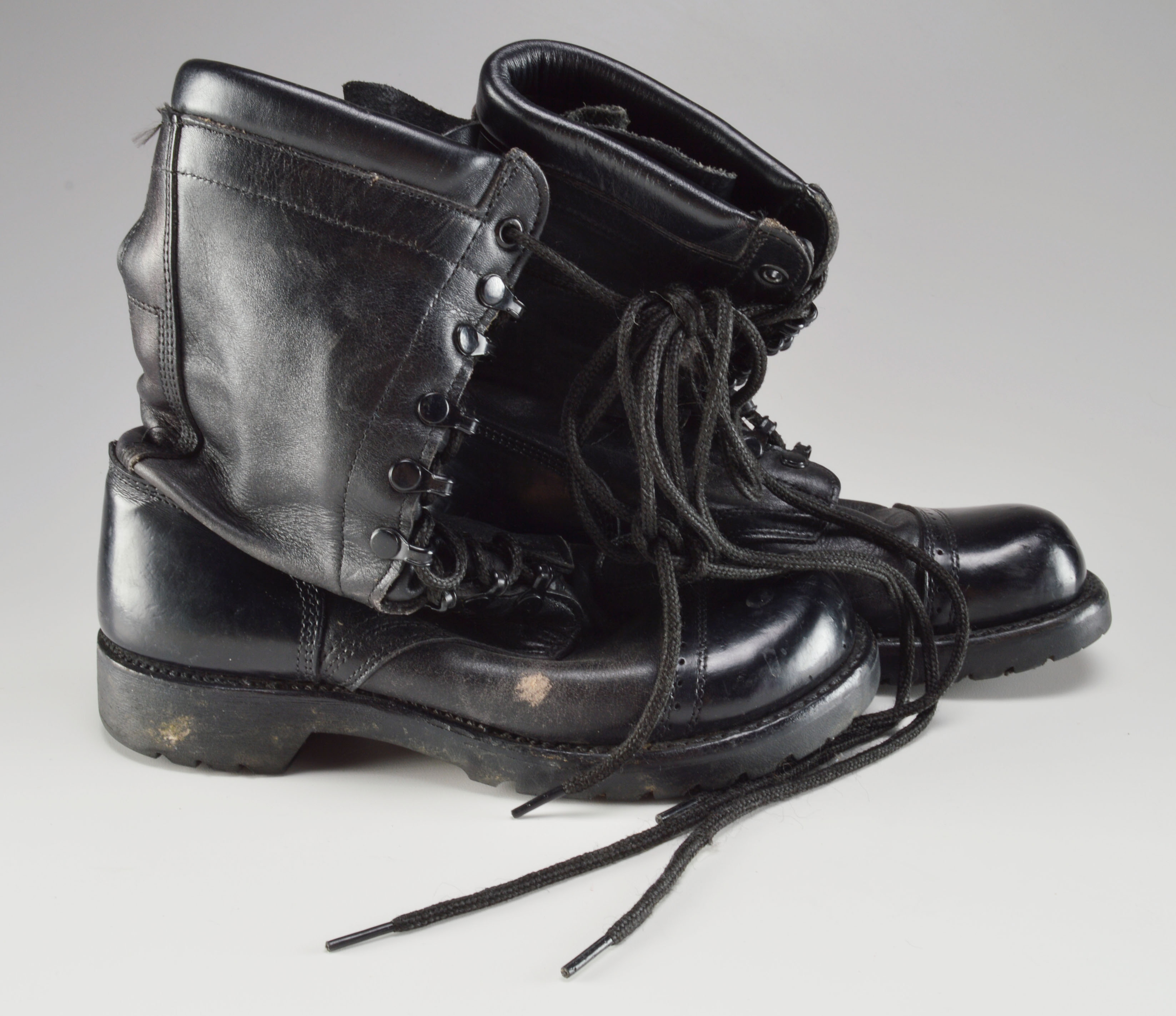 Vintage Corcoran Black Leather Jump Lace Up Tactile Boots
