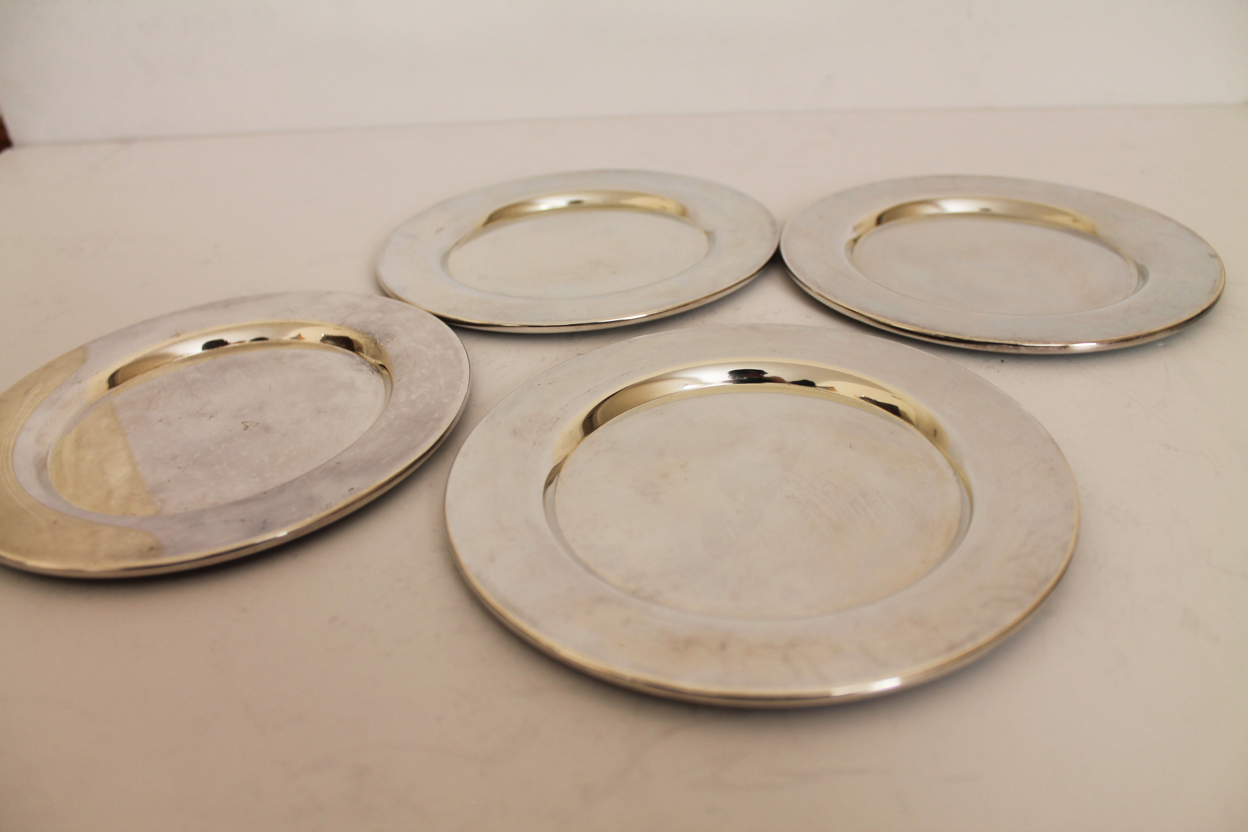 Set of Silver and Nickle Silver Plates  