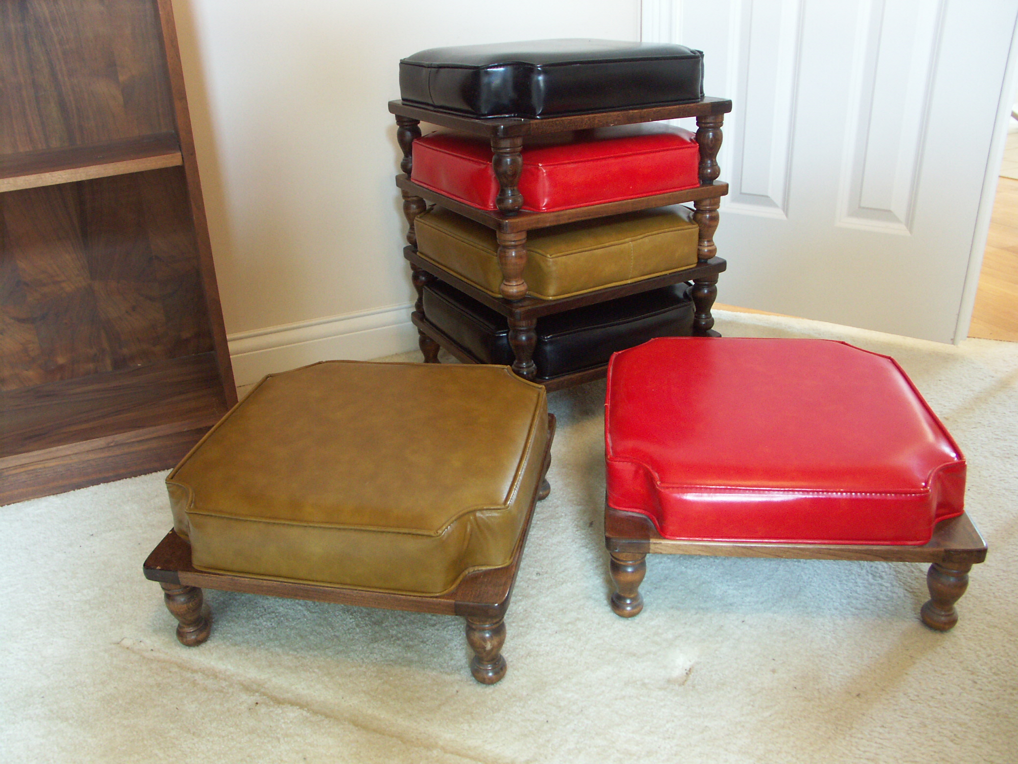 Mod 1970's Stackable Footstools 