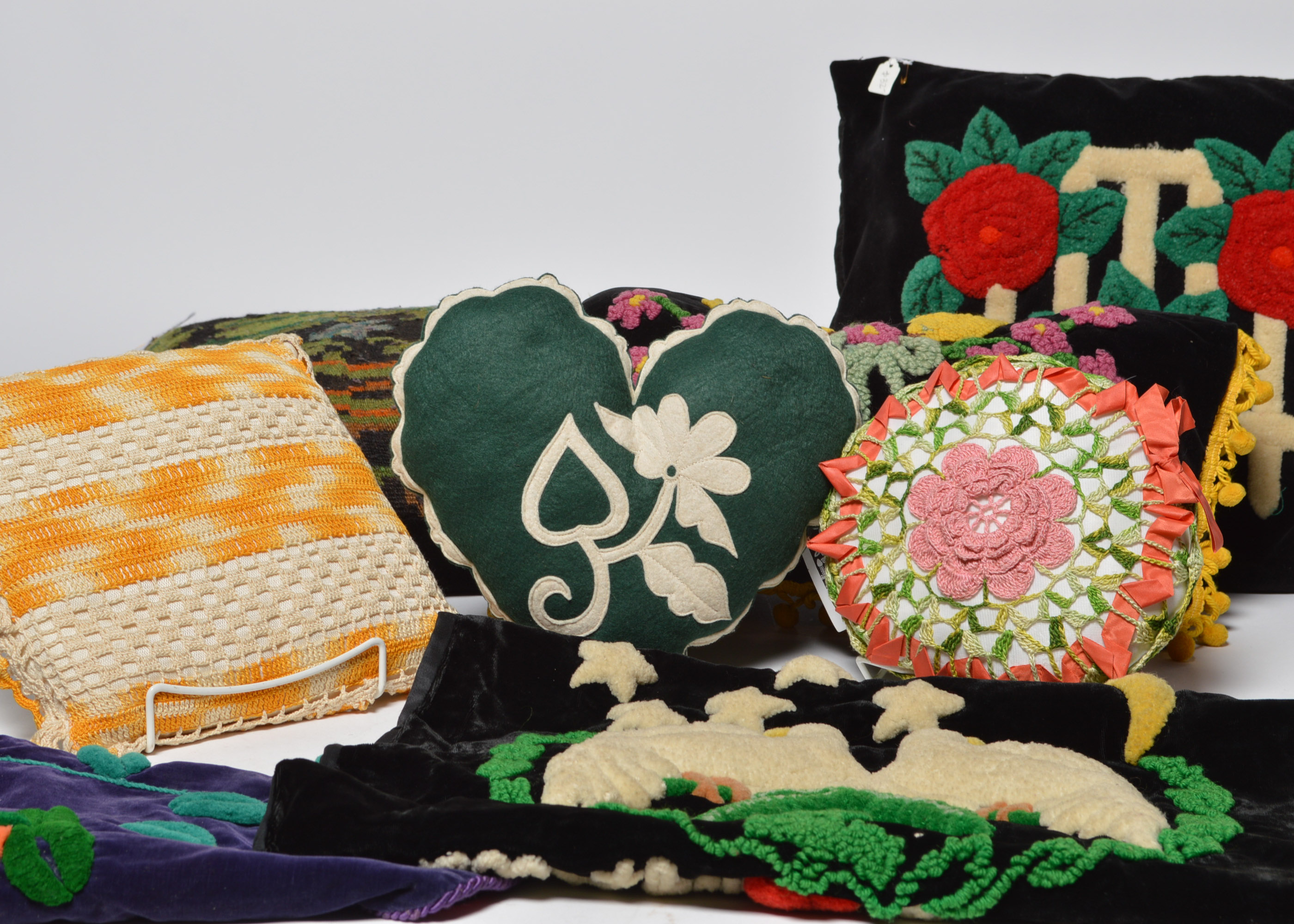 Collection of Vintage Throw Pillows 