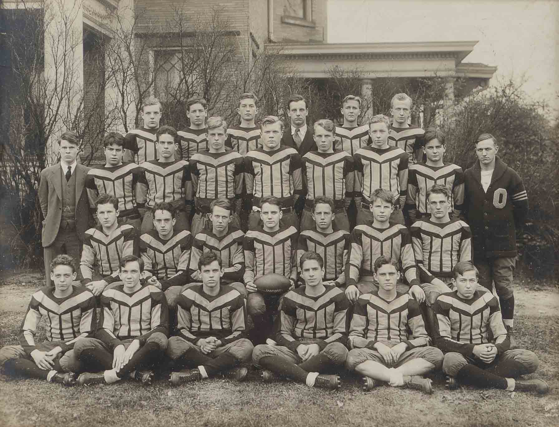 Vintage 1920s Football Photo Columbus Academy 