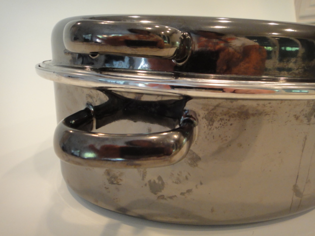 Large Black Enamel Roasting Pan