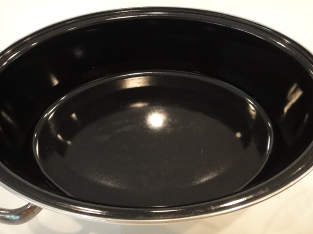 Large Black Enamel Roasting Pan