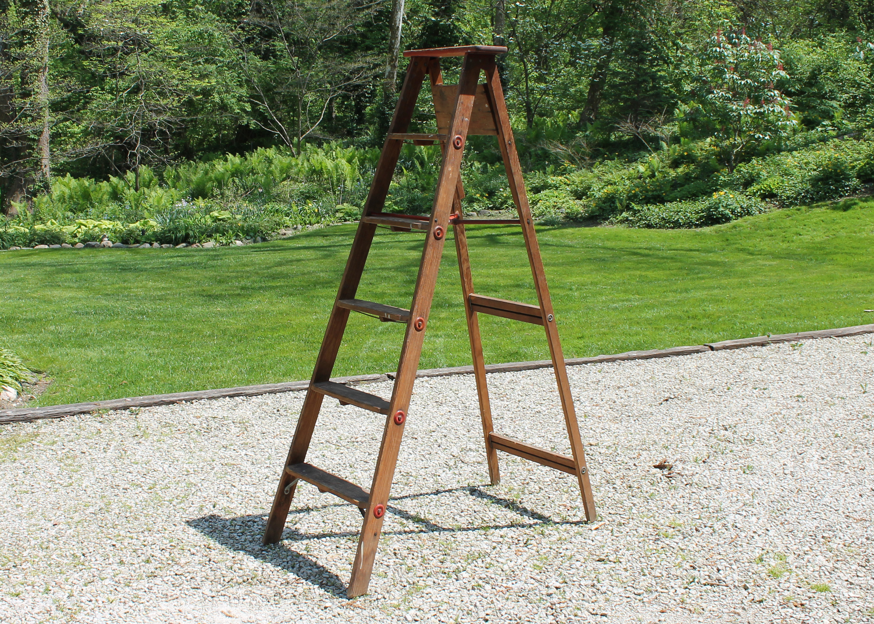 Wooden Five Step Ladder