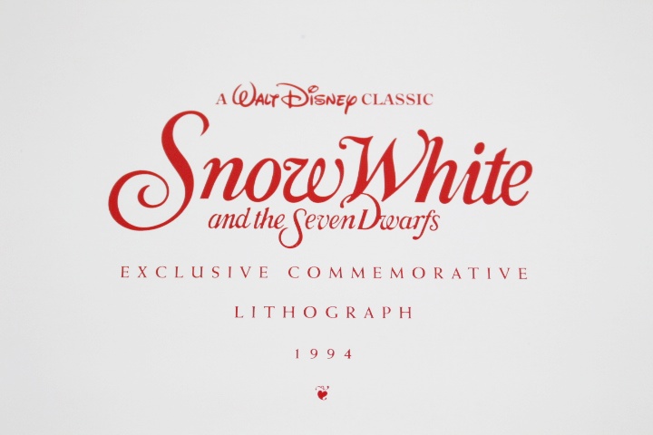 Walt Disney Snow White Schmid Set and Commemorative Lithograph