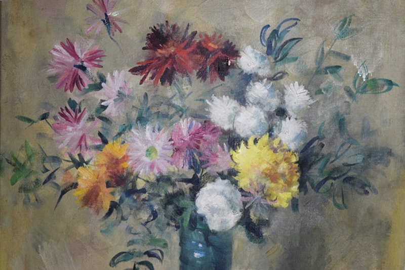 An Original Floral Painting by William E. Gebhardt