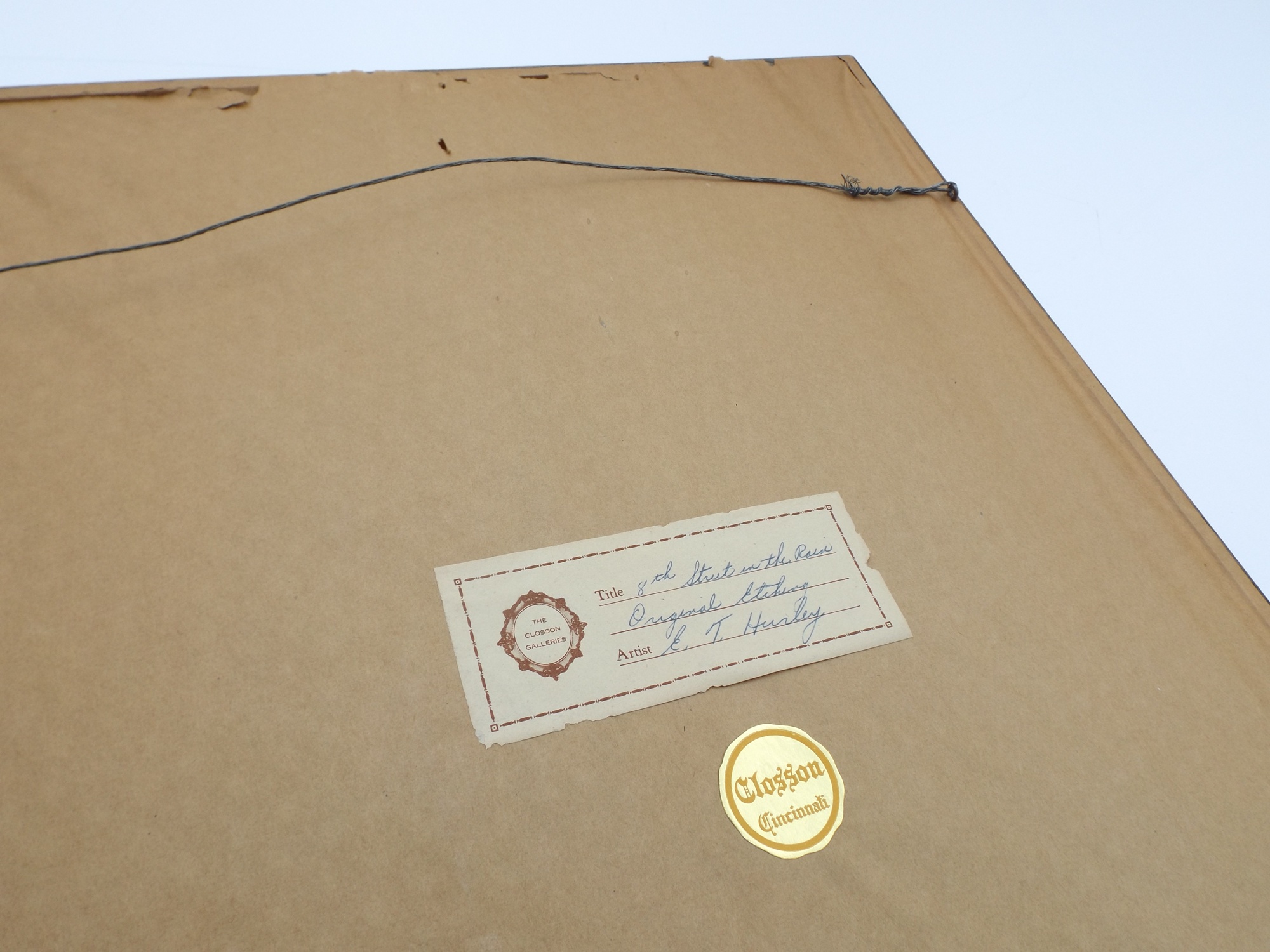 Pencil-Signed E.T. Hurley Etching, circa 1937