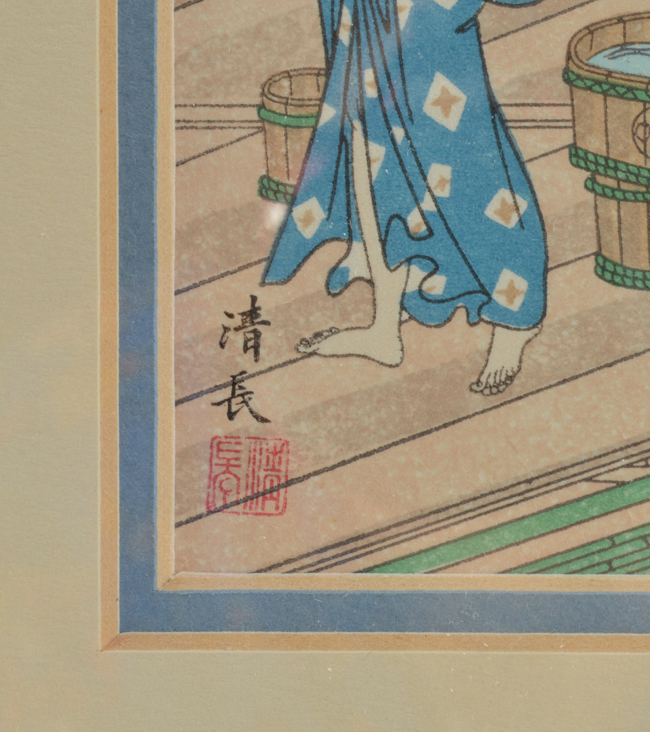 Kiyonaga Torii Japanese Woodcut Reproduction 