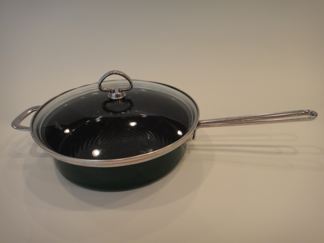 Chantal Pan with Handle in Green