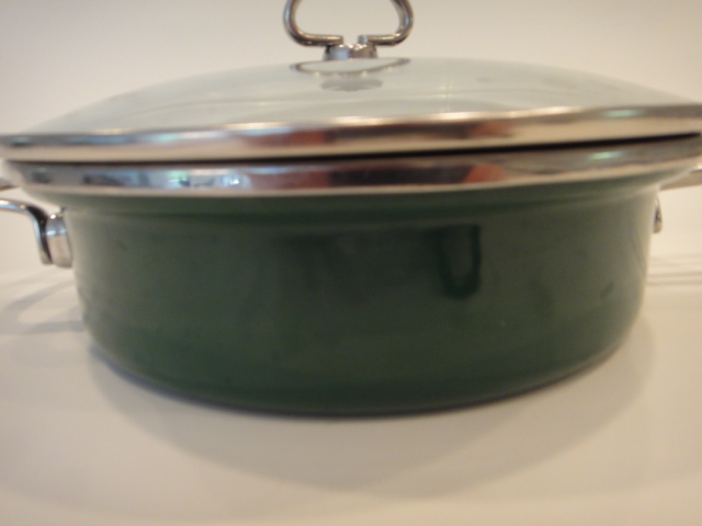 Chantal Pan with Handle in Green