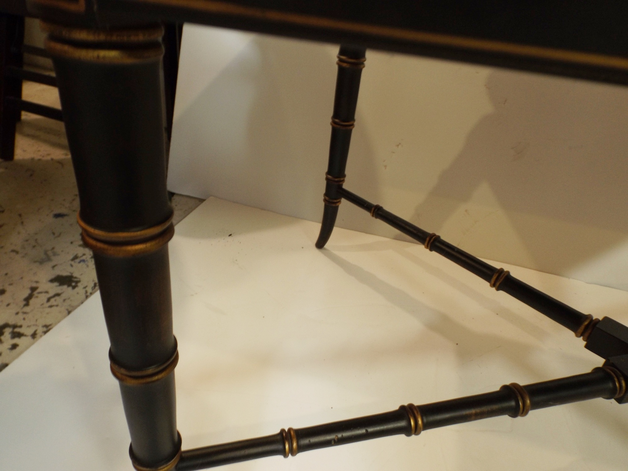 Black Lacquered Chinoiserie Cocktail Table