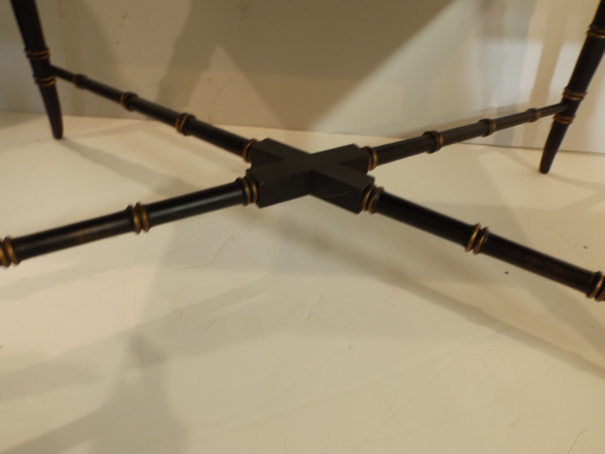 Black Lacquered Chinoiserie Cocktail Table