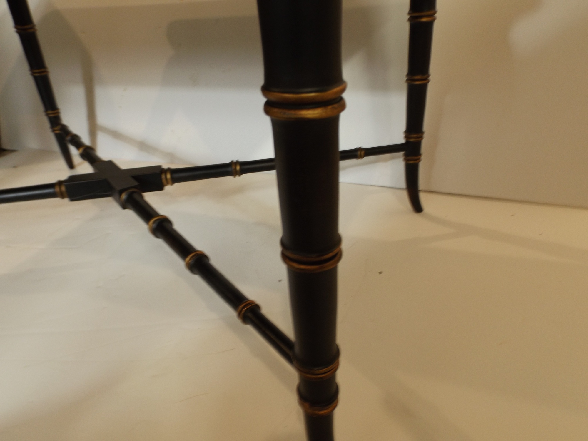 Black Lacquered Chinoiserie Cocktail Table