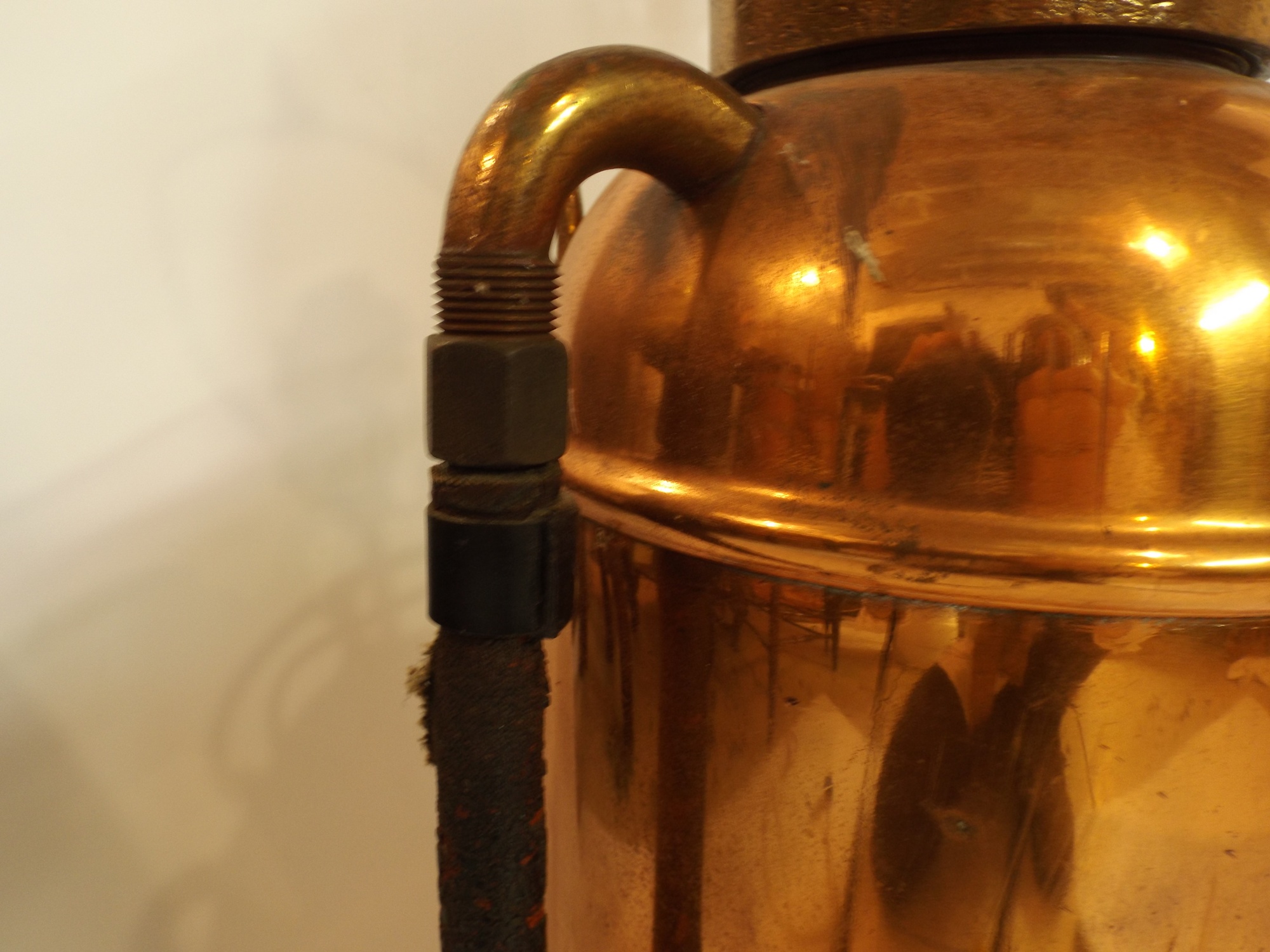 Repurposed Copper Fire Extinguisher Lamp