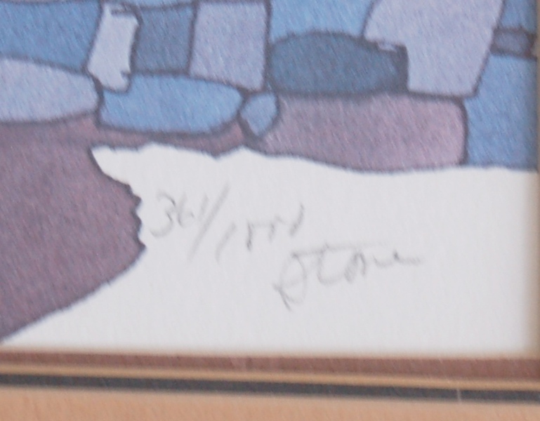 'Red Barn in the Snow' by W.F. Stone 