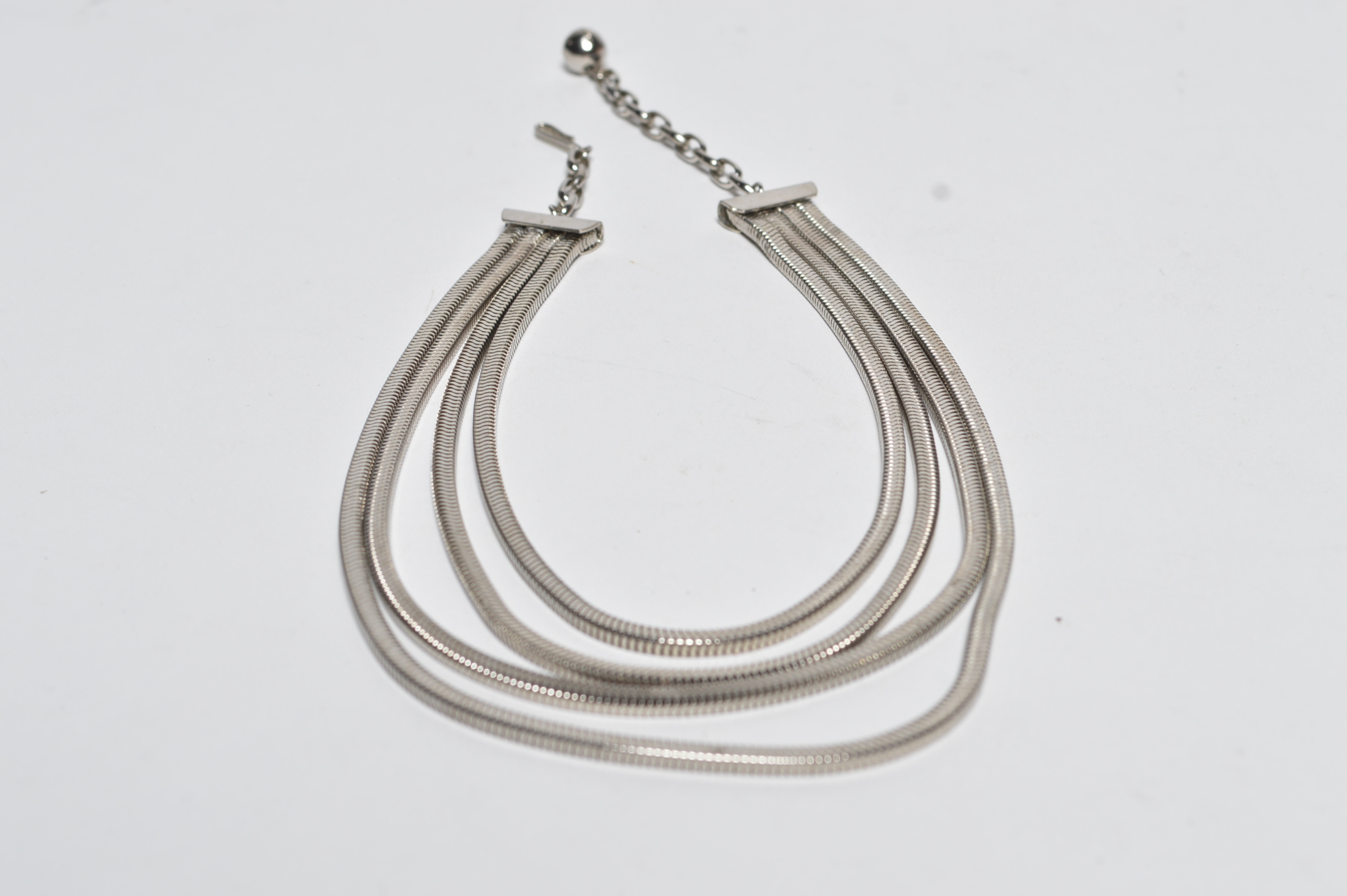 Silver Multi-Chain Necklace and Bracelet