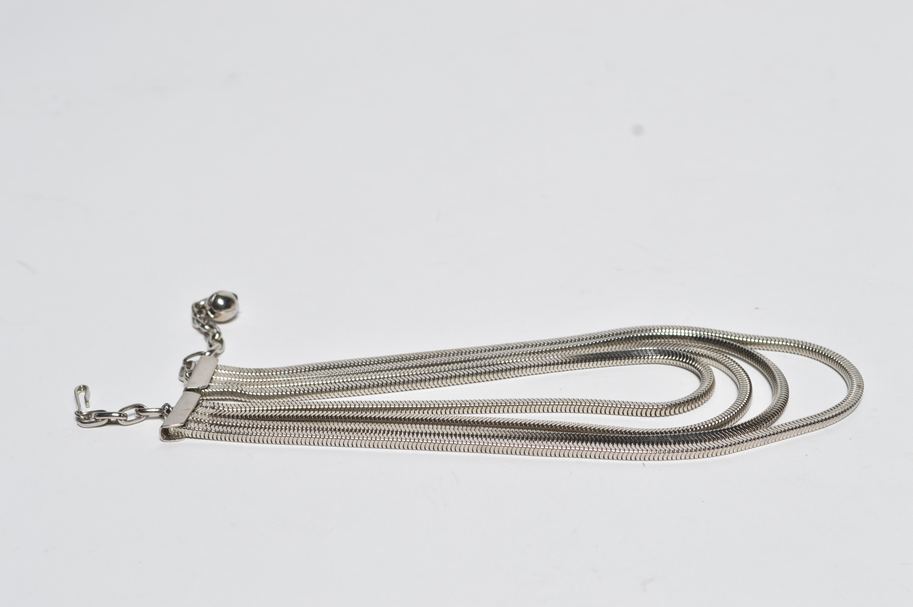 Silver Multi-Chain Necklace and Bracelet