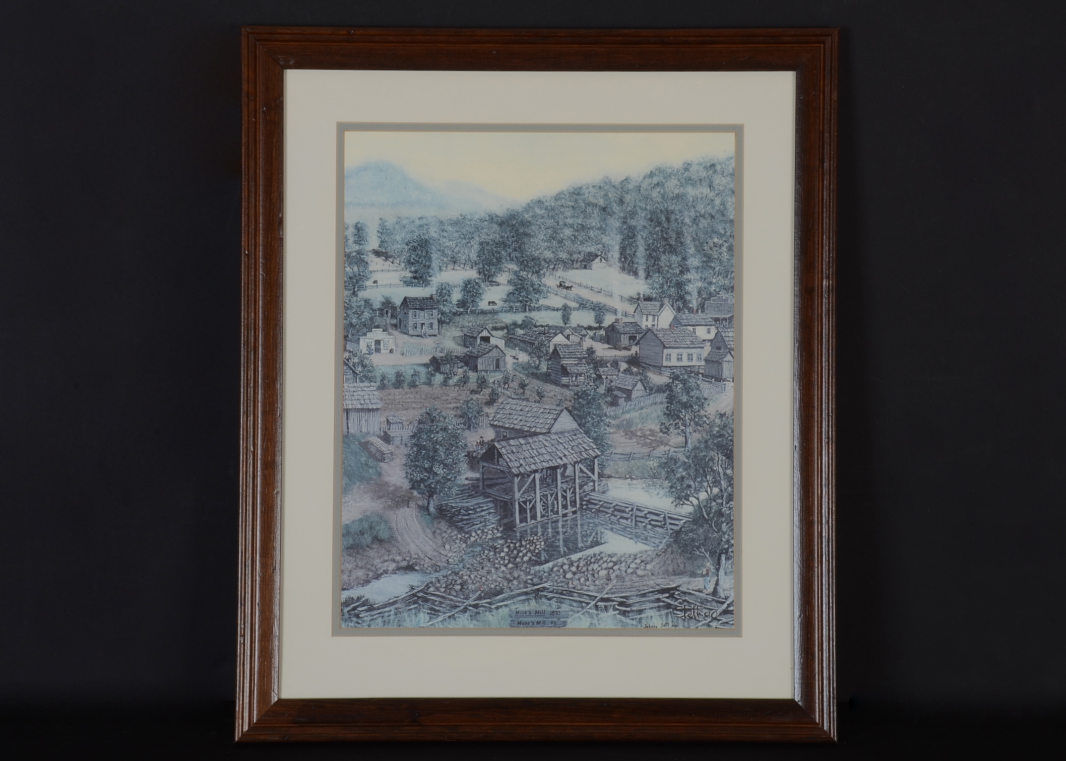 Johnny Jett Print Titled "Muse's Mill 1870, Muse's Mill Kentucky"