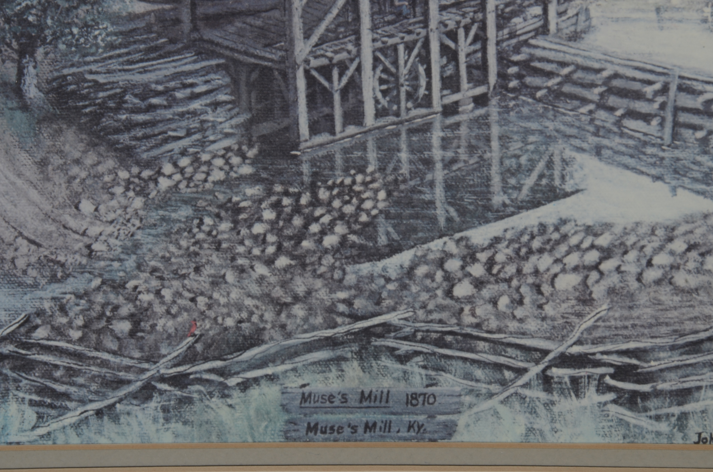 Johnny Jett Print Titled "Muse's Mill 1870, Muse's Mill Kentucky"