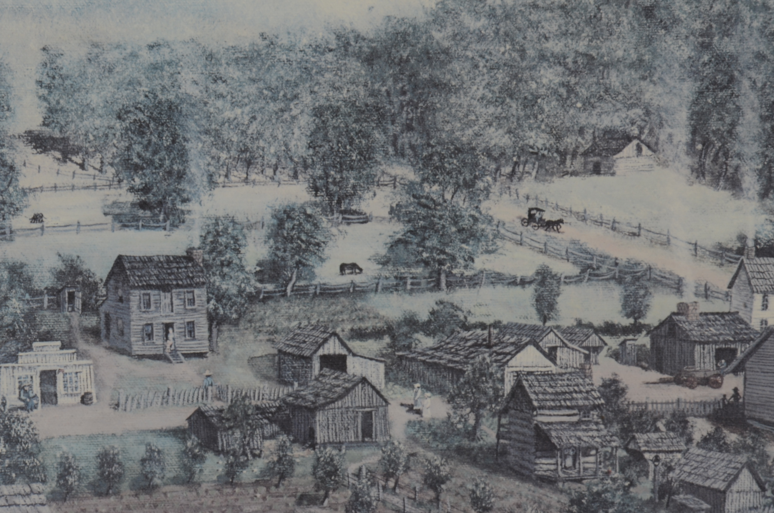 Johnny Jett Print Titled "Muse's Mill 1870, Muse's Mill Kentucky"
