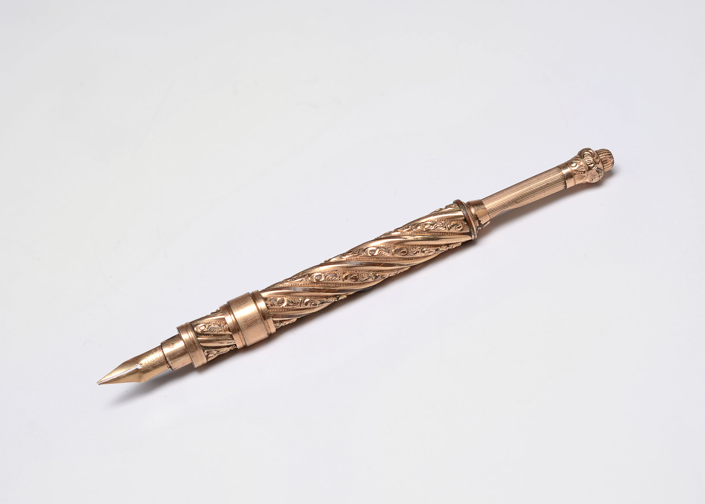 Antique Gold Plated Victorian Fountain Pen