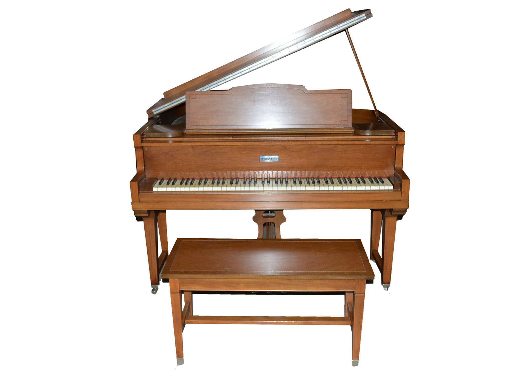 George Steck Player Baby Grand Piano and Bench