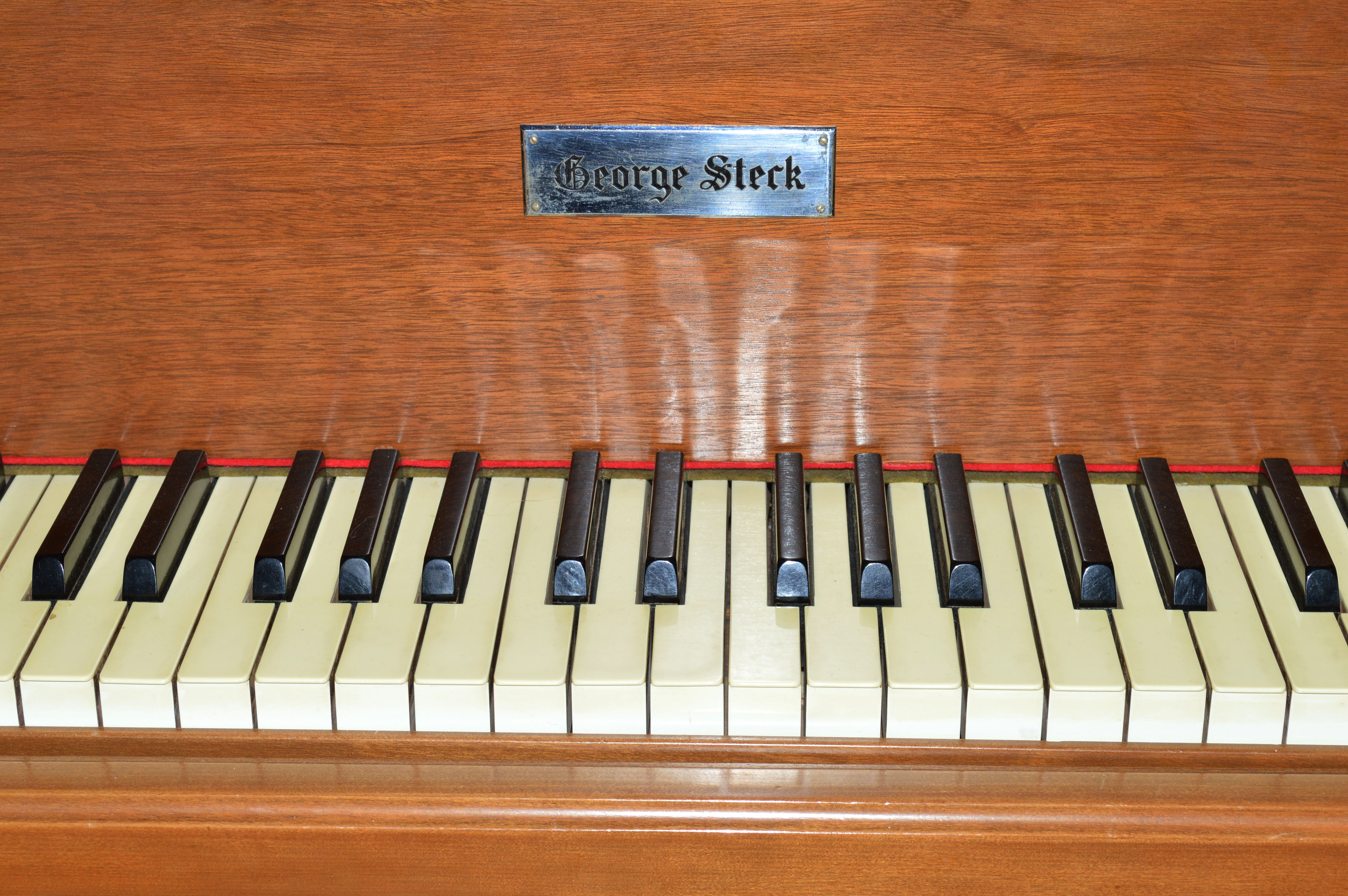 George Steck Player Baby Grand Piano and Bench