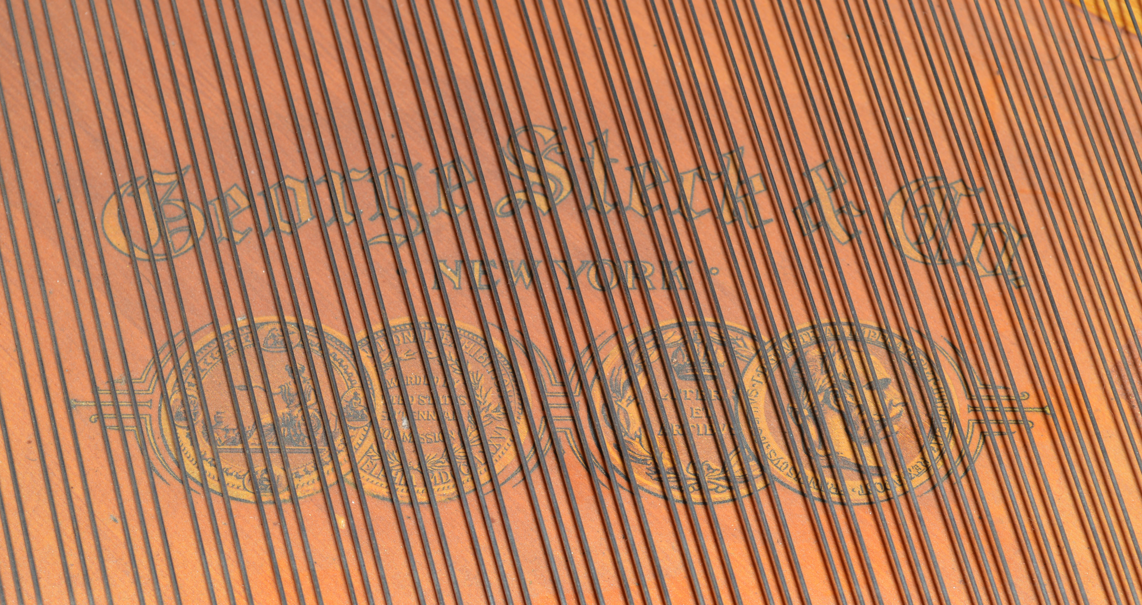 George Steck Player Baby Grand Piano and Bench