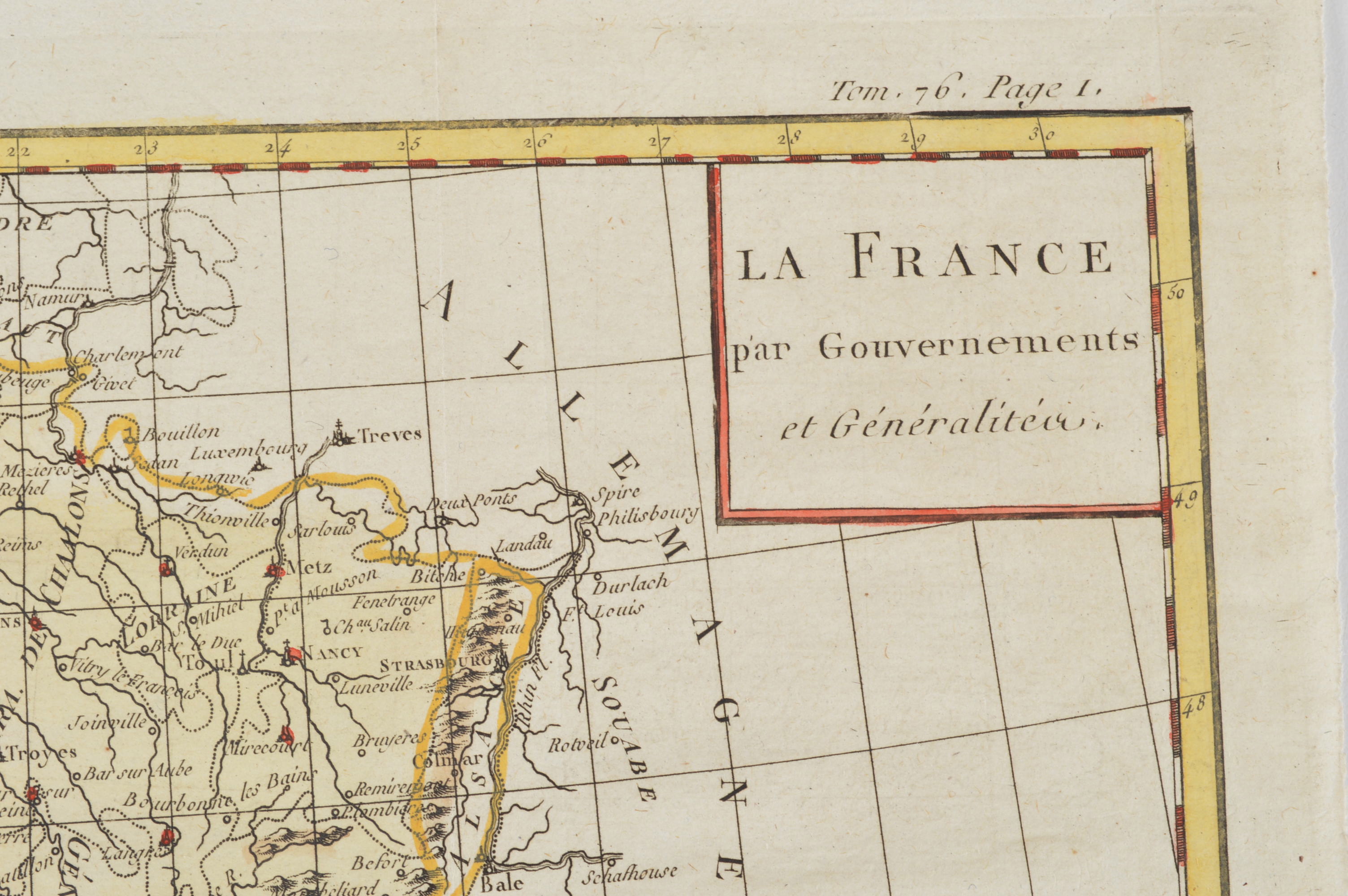 Circa 1780 Map of France