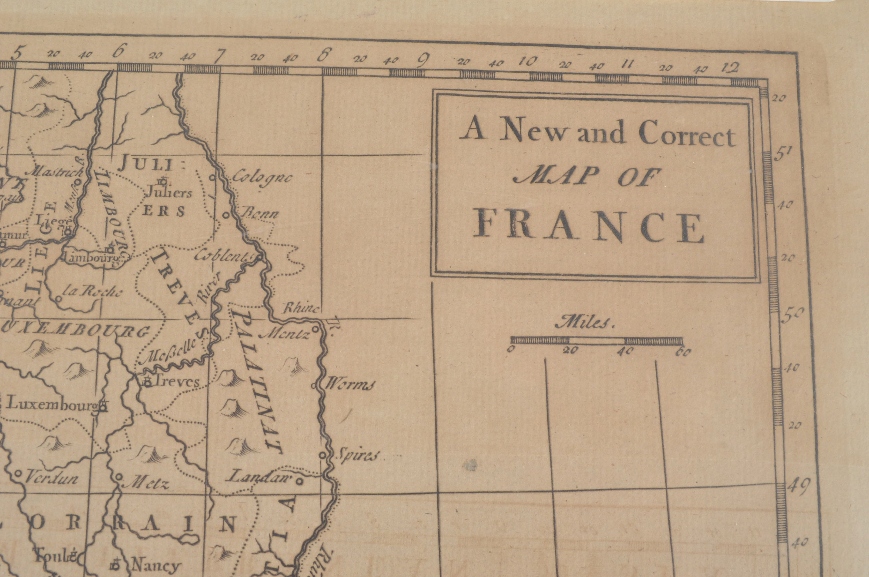 Circa 1745 Map of France