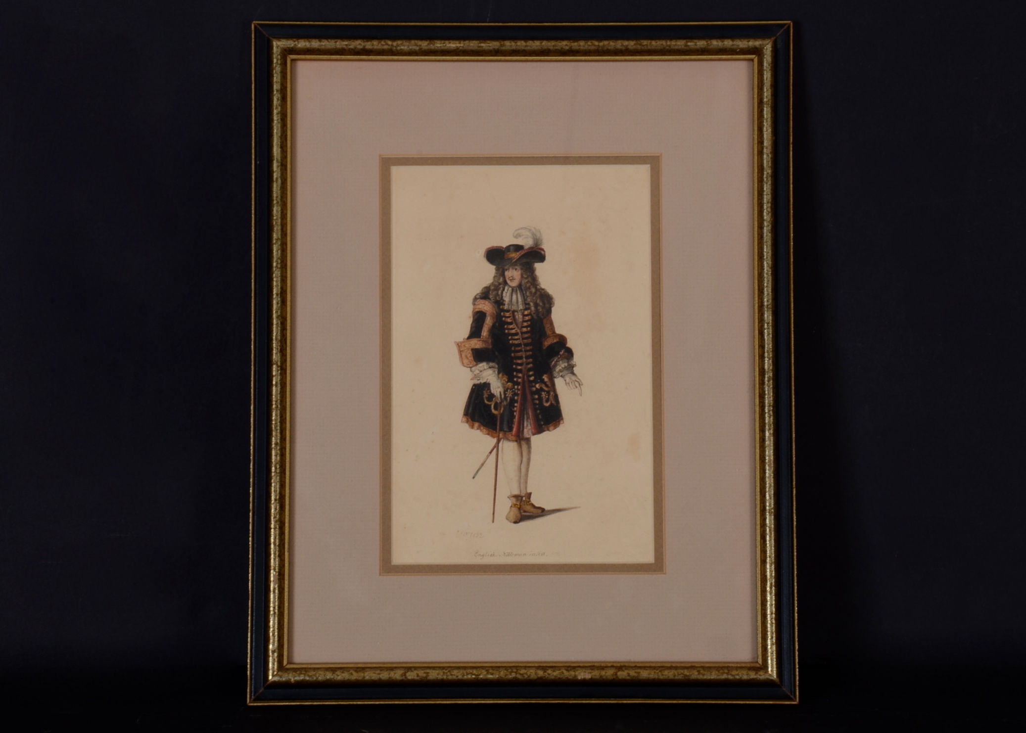 Original Watercolor "English Nobleman in 1688" by E.M. Ward R.A.