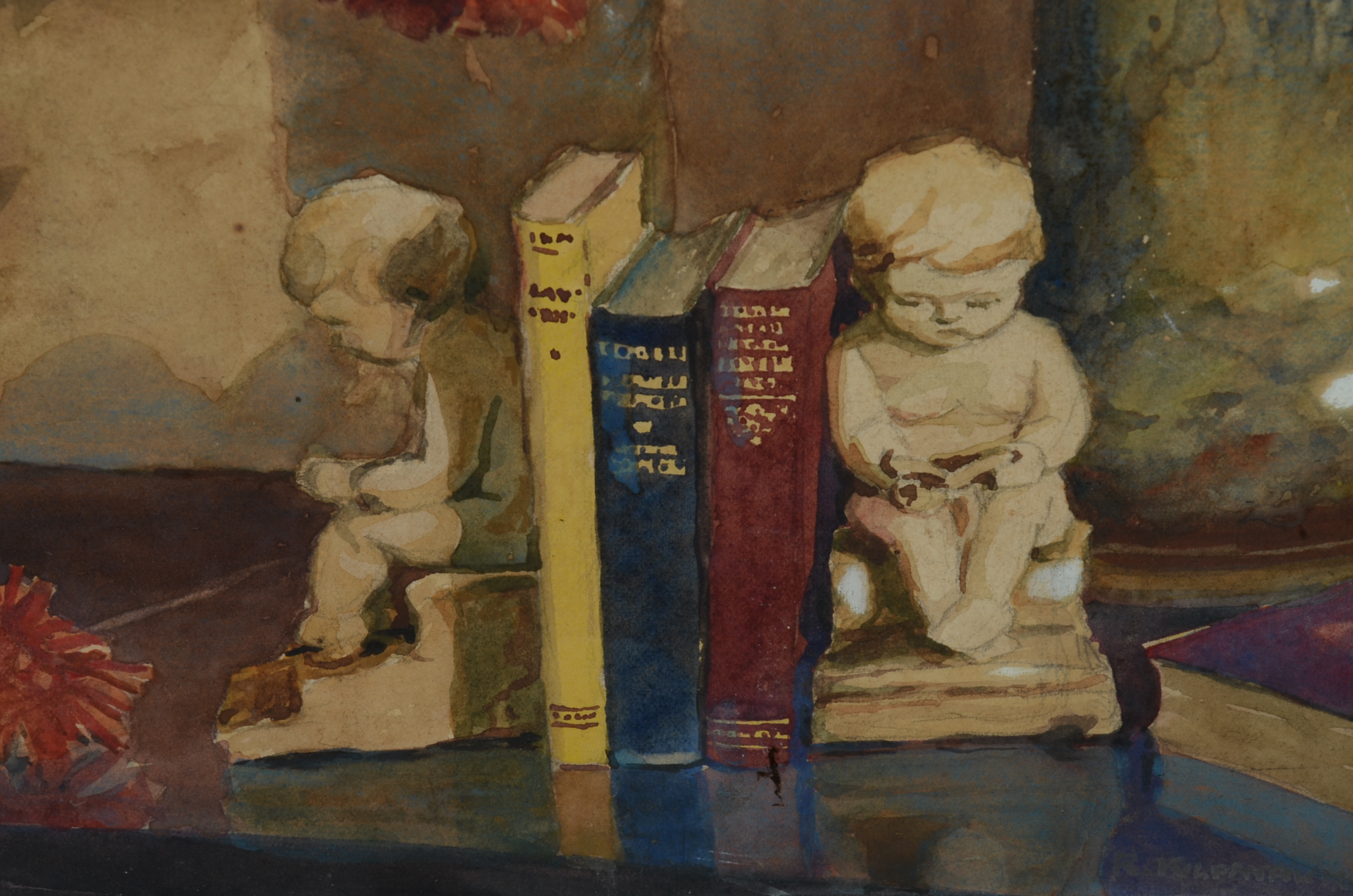 Original Watercolor "Still Life on Desk" by Harriet Kirkpatrick