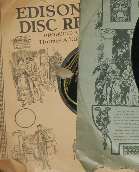 Columbia Grafonola Phonograph and Records