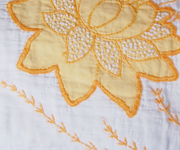 Yellow and White Quilt