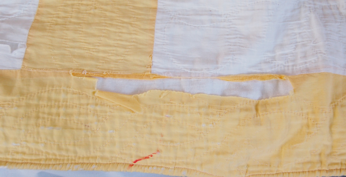 Yellow and White Quilt