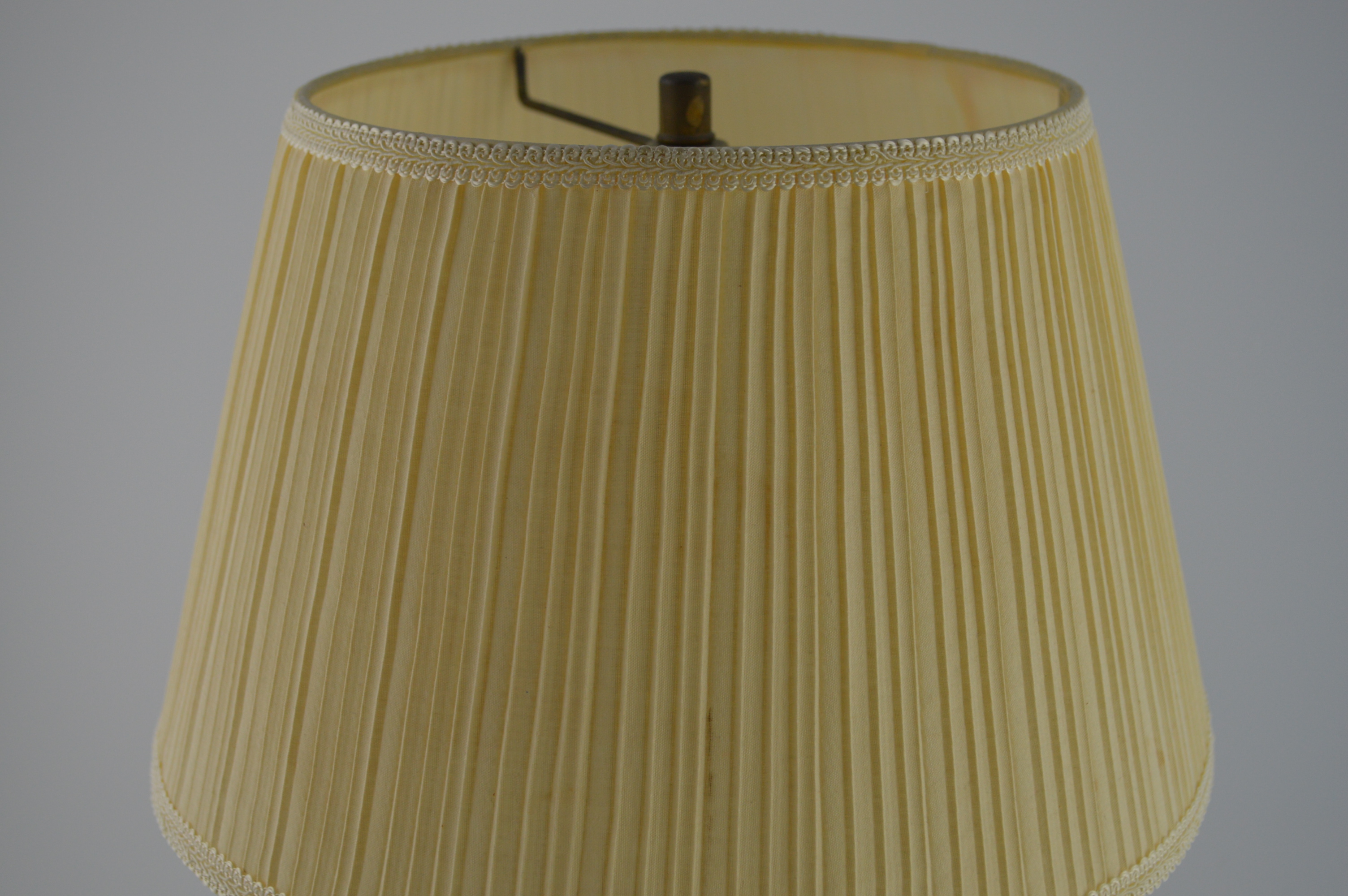 Brass Lamp with Pleated Shade