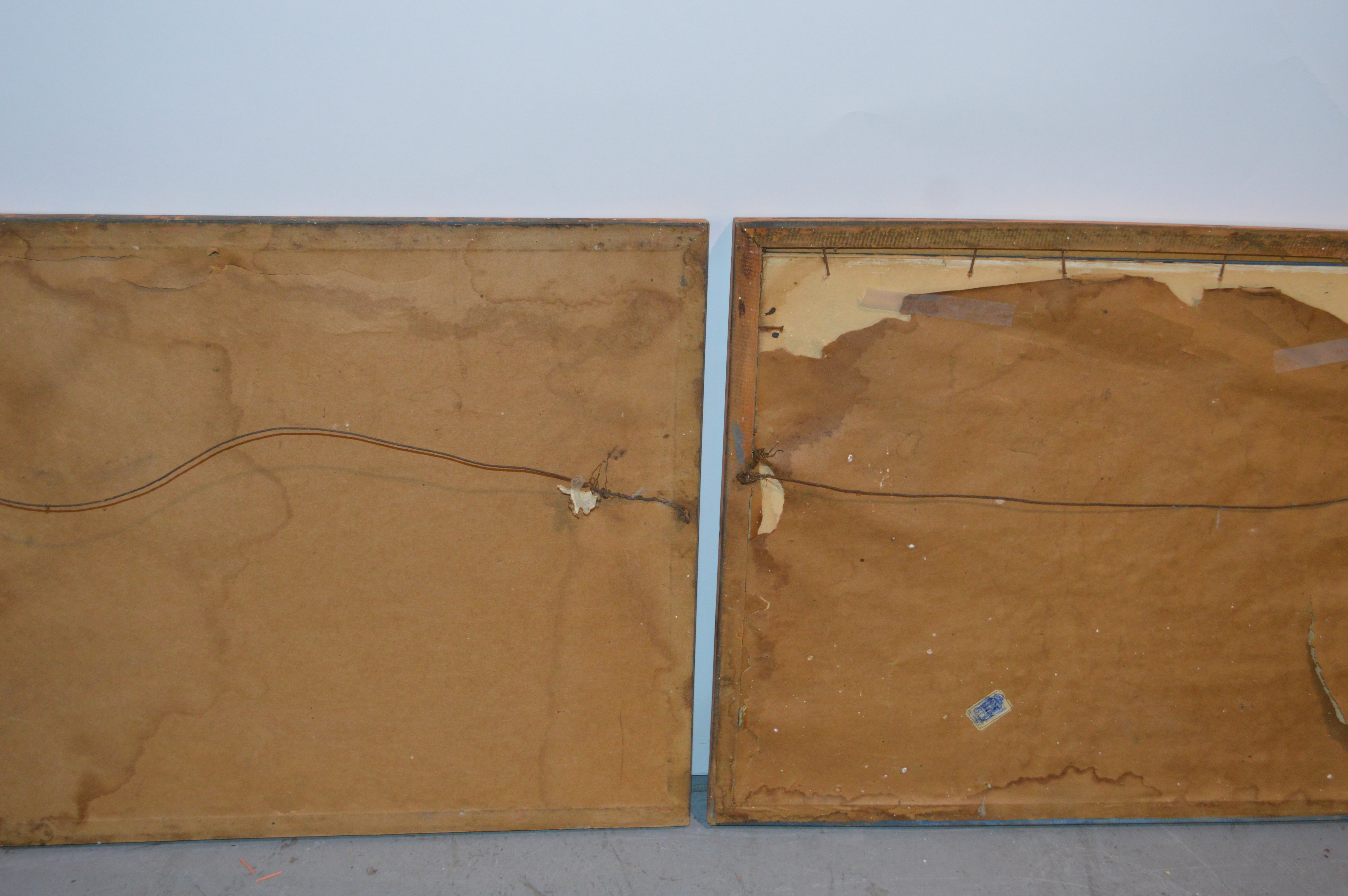 Antique Original Bessie Pease Gutmann Framed Baby Prints