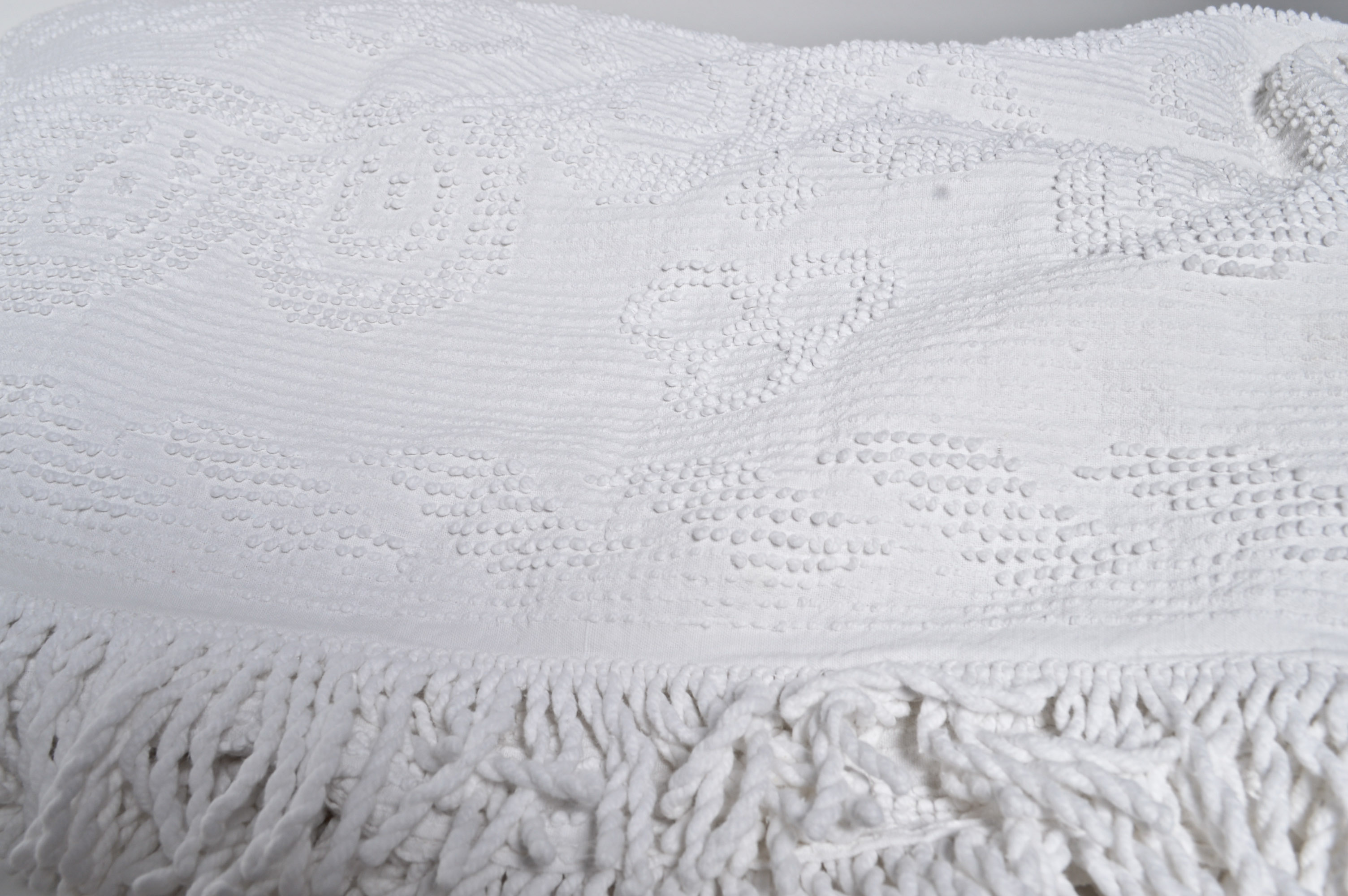 Two Martha Washington Style Vintage Double Size Beadspreads