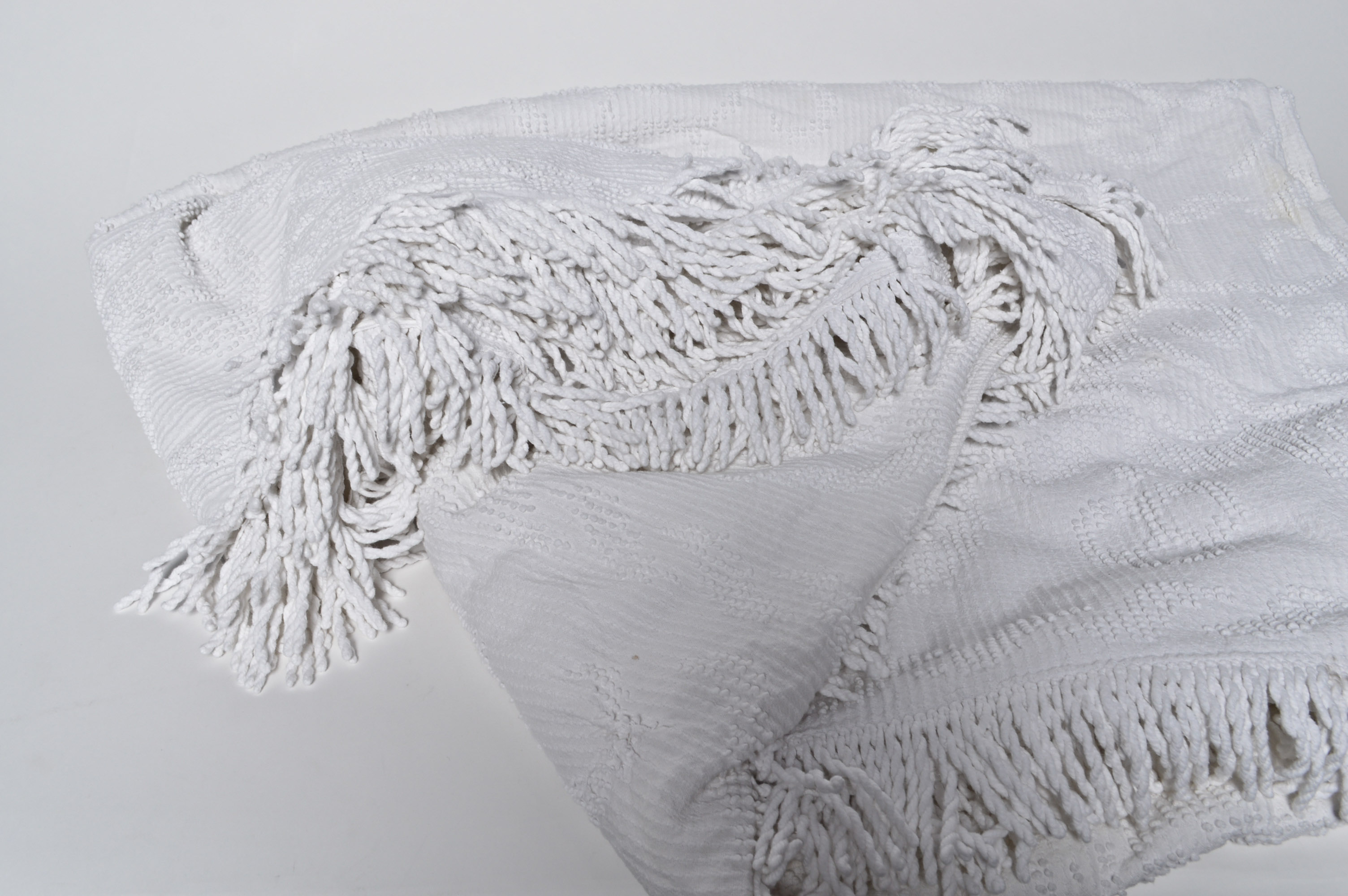 Two Martha Washington Style Vintage Double Size Beadspreads