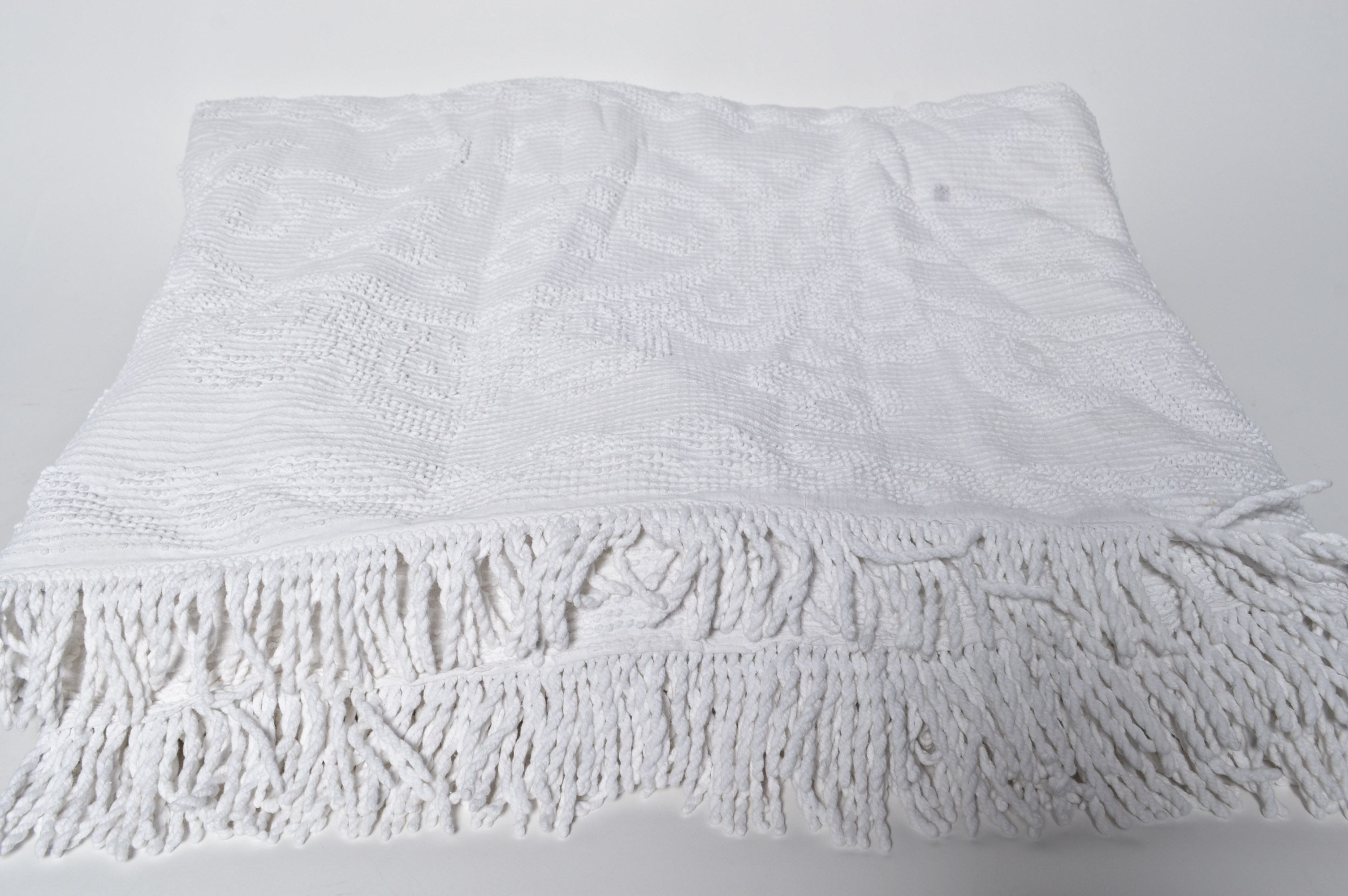 Two Martha Washington Style Vintage Double Size Beadspreads