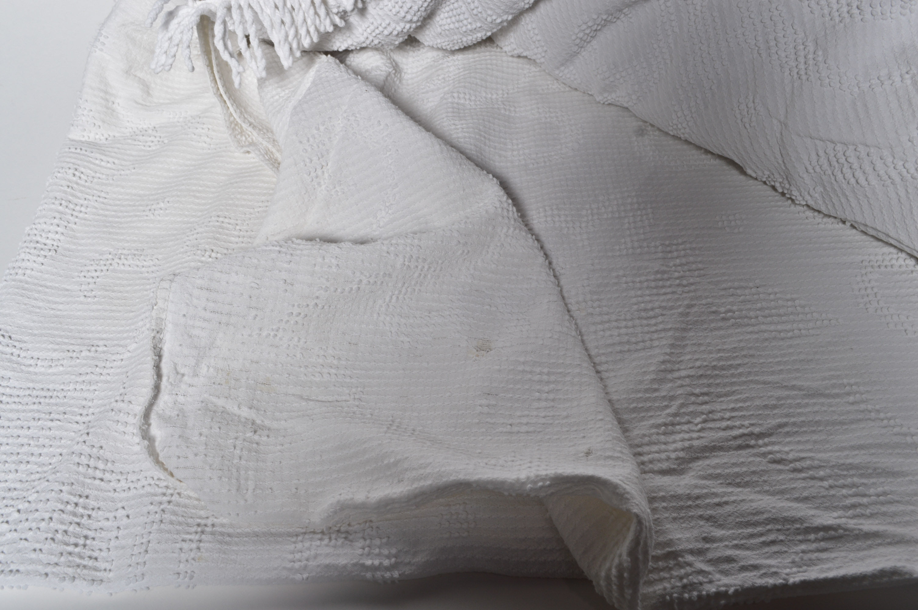 Two Martha Washington Style Vintage Double Size Beadspreads