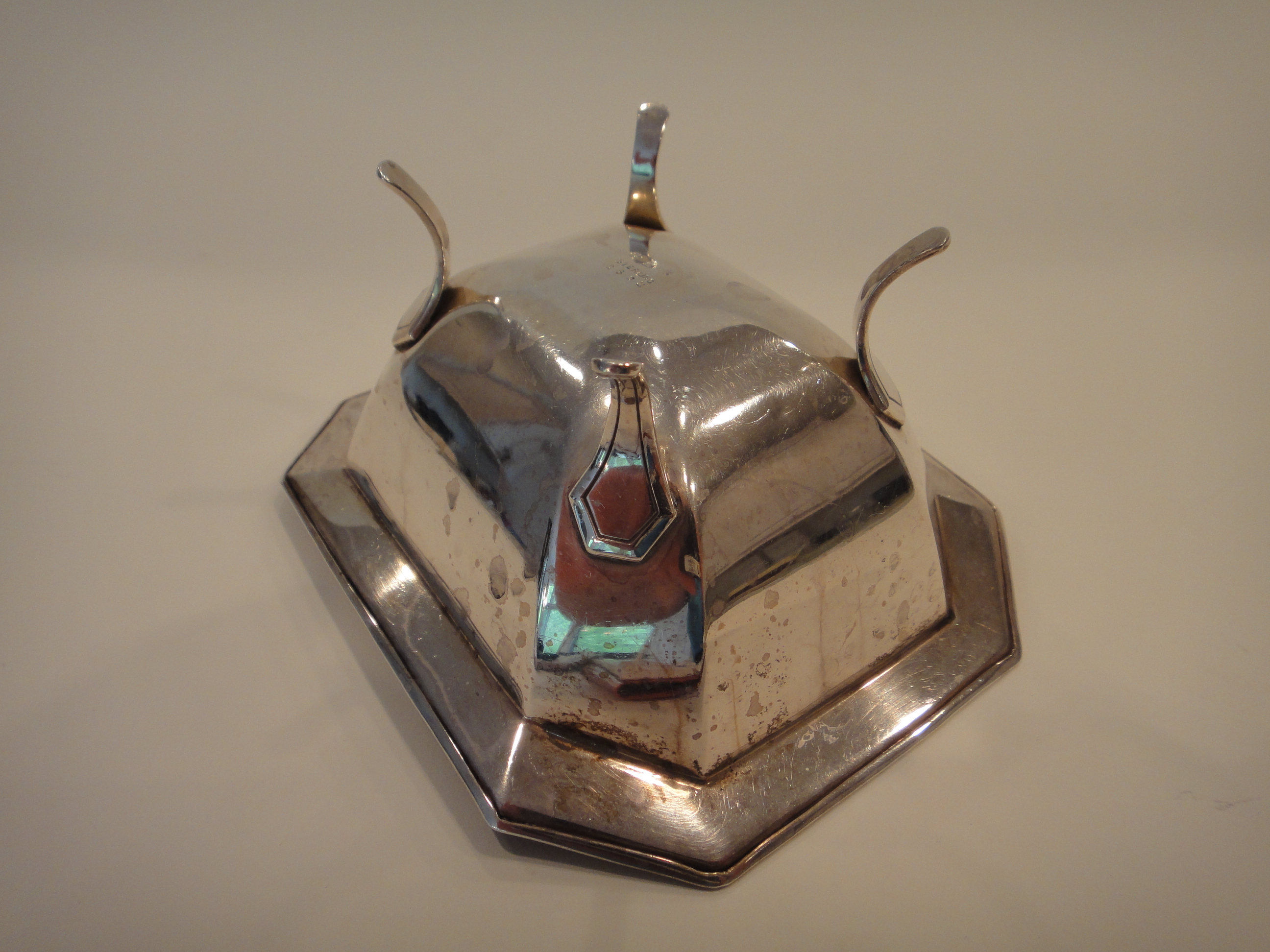 Octagonal Footed Sterling Dish